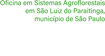 Oficina em Sistemas Agroflorestais em S o Luiz do Paraitinga, munic pio de S o Paulo