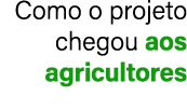 Como o projeto chegou aos agricultores